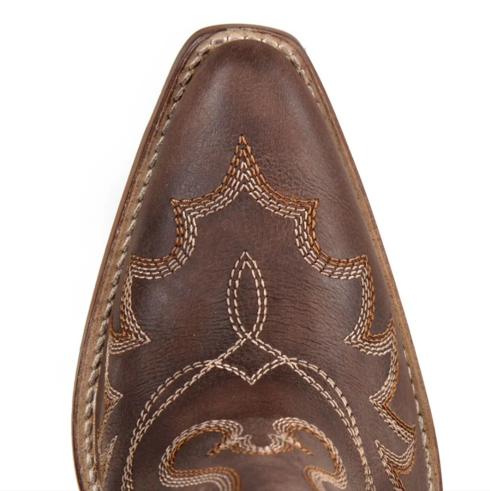 NWT Myra Boho Western Leather Ankle Booties - Picture 6 of 12